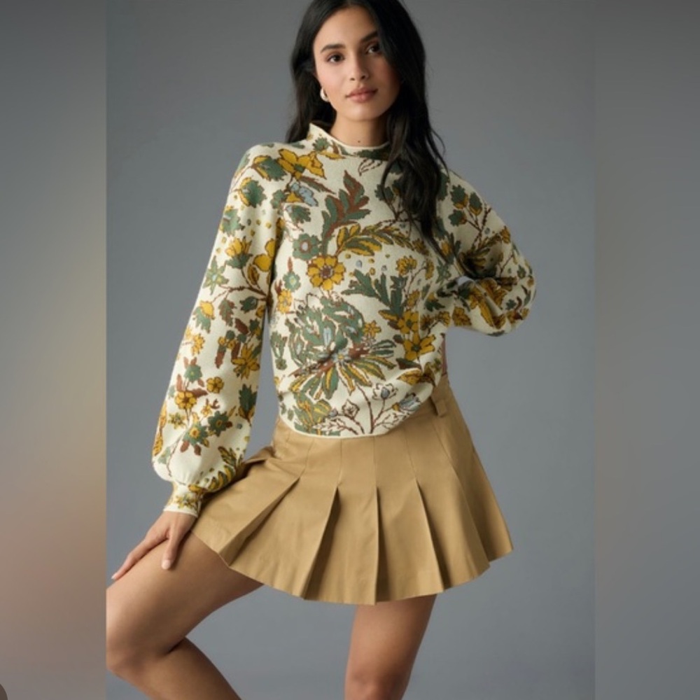 Anthropologie Beatriz Mock Neck Sweater